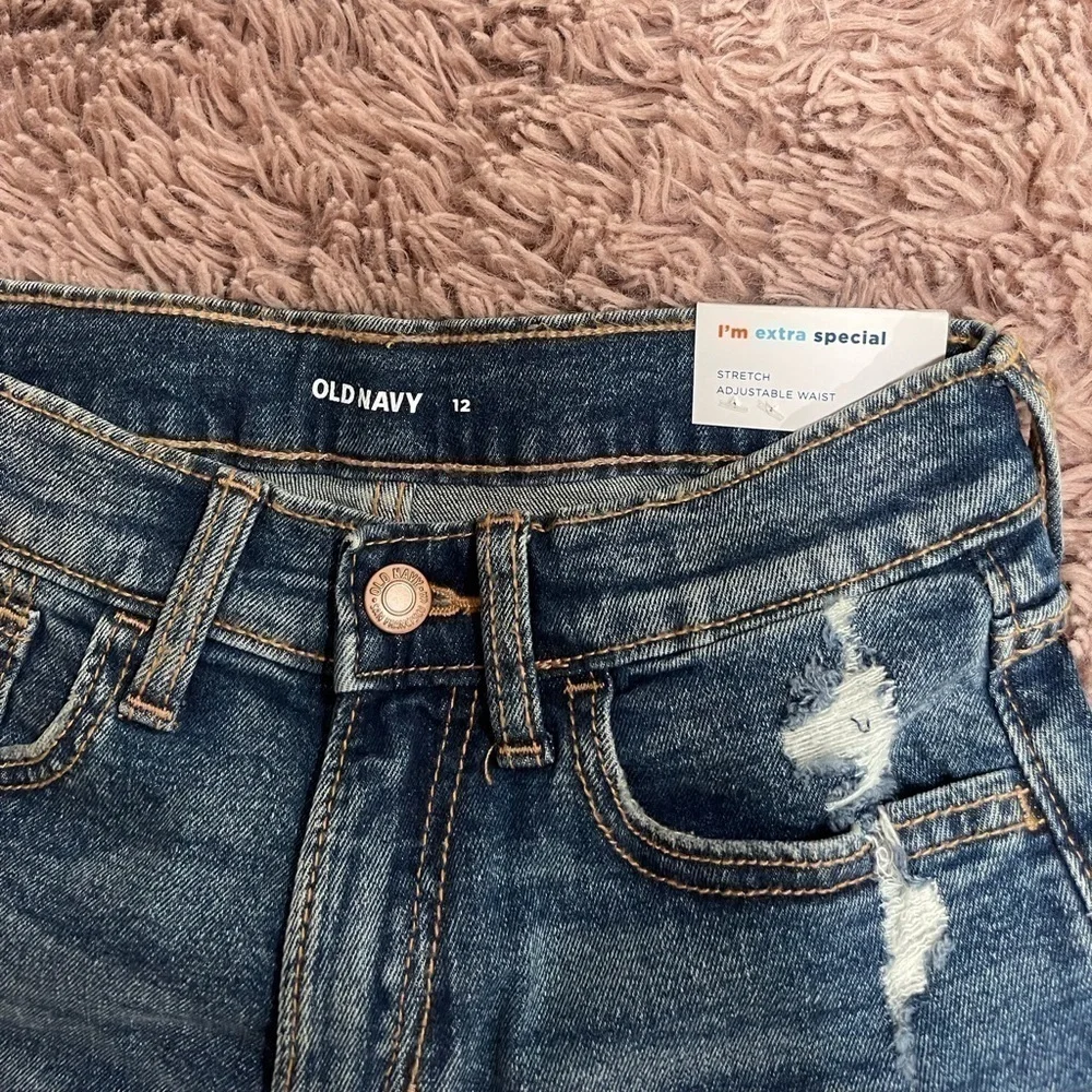 Old Navy Girl High Rise medium Wash Denim Jean Shorts